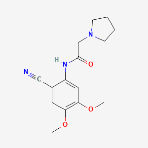 molecular formula C15H19N3O3 B6013976 N-(2-CYANO-4,5-DIMETHOXYPHENYL)-2-(1-PYRROLIDINYL)ACETAMIDE 