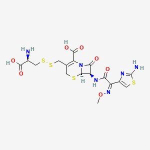 molecular formula C17H20N6O7S4 B601398 Desfuroyl ceftiofur cysteine disulfide CAS No. 158039-15-7