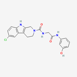 molecular formula C20H19ClN4O3 B6014012 6-chloro-N-{2-[(3-hydroxyphenyl)amino]-2-oxoethyl}-1,3,4,9-tetrahydro-2H-beta-carboline-2-carboxamide 