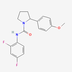 molecular formula C18H18F2N2O2 B6014066 N-(2,4-difluorophenyl)-2-(4-methoxyphenyl)-1-pyrrolidinecarboxamide 