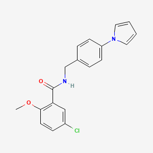 molecular formula C19H17ClN2O2 B6014080 5-CHLORO-2-METHOXY-N-{[4-(1H-PYRROL-1-YL)PHENYL]METHYL}BENZAMIDE 
