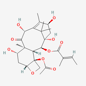 molecular formula C27H38O10 B601412 2-Debenzoyl-2-tigloyl 10-DAB CAS No. 171926-87-7