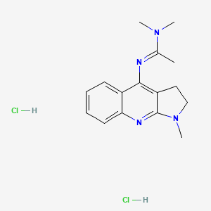 molecular formula C16H22Cl2N4 B6014123 N,N-dimethyl-N'-(1-methyl-2,3-dihydropyrrolo[2,3-b]quinolin-4-yl)ethanimidamide;dihydrochloride 