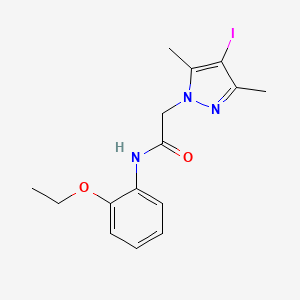 molecular formula C15H18IN3O2 B6014138 N-(2-ethoxyphenyl)-2-(4-iodo-3,5-dimethyl-1H-pyrazol-1-yl)acetamide 