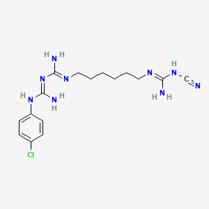 molecular formula C16H24ClN9 B601415 (1E)-1-[氨基-(4-氯苯胺)亚甲基]-2-[6-[[氨基-(氰基氨基)亚甲基]氨基]己基]胍 CAS No. 152504-08-0