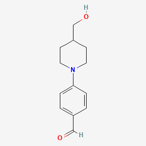 molecular formula C22H28Cl2N8O2 B601416 4-[4-(Hydroxymethyl)piperidin-1-yl]benzaldehyde CAS No. 62247-48-7