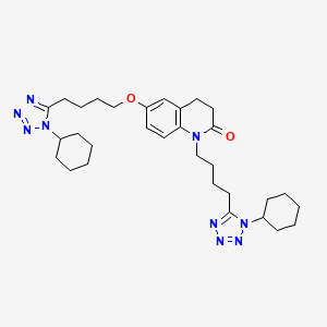 molecular formula C31H45N9O2 B601419 6-[4-(1-Cyclohexyltetrazol-5-yl)butoxy]-1-[4-(1-cyclohexyltetrazol-5-yl)butyl]-3,4-dihydroquinolin-2-one CAS No. 865792-18-3