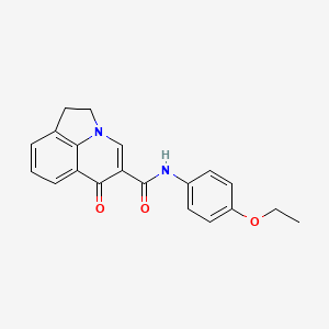 molecular formula C20H18N2O3 B6014226 N-(4-ethoxyphenyl)-6-oxo-1,2-dihydro-6H-pyrrolo[3,2,1-ij]quinoline-5-carboxamide 