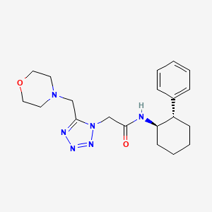 molecular formula C20H28N6O2 B6014245 2-[5-(morpholin-4-ylmethyl)tetrazol-1-yl]-N-[(1R,2S)-2-phenylcyclohexyl]acetamide 
