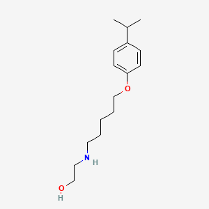 molecular formula C16H27NO2 B6014285 2-[5-(4-Propan-2-ylphenoxy)pentylamino]ethanol 