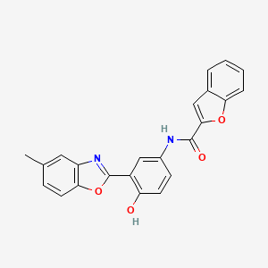 molecular formula C23H16N2O4 B6014293 N-[4-hydroxy-3-(5-methyl-1,3-benzoxazol-2-yl)phenyl]-1-benzofuran-2-carboxamide 