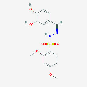 molecular formula C15H16N2O6S B6014301 N'-(3,4-dihydroxybenzylidene)-2,4-dimethoxybenzenesulfonohydrazide 