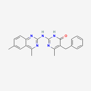 molecular formula C22H21N5O B6014348 5-benzyl-2-[(4,6-dimethylquinazolin-2-yl)amino]-6-methylpyrimidin-4(1H)-one 