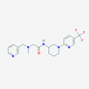 molecular formula C20H24F3N5O B6014403 N~2~-methyl-N~2~-(3-pyridinylmethyl)-N~1~-{1-[5-(trifluoromethyl)-2-pyridinyl]-3-piperidinyl}glycinamide 