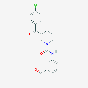 molecular formula C21H21ClN2O3 B6014432 N-(3-acetylphenyl)-3-(4-chlorobenzoyl)-1-piperidinecarboxamide 