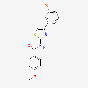 molecular formula C17H13BrN2O2S B6014474 N-[4-(3-bromophenyl)-1,3-thiazol-2-yl]-4-methoxybenzamide 