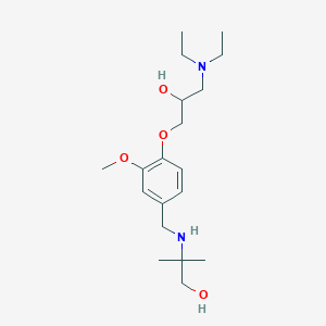 molecular formula C19H34N2O4 B6014532 2-({4-[3-(diethylamino)-2-hydroxypropoxy]-3-methoxybenzyl}amino)-2-methyl-1-propanol 