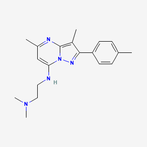molecular formula C19H25N5 B6014548 N-[2-(DIMETHYLAMINO)ETHYL]-3,5-DIMETHYL-2-(4-METHYLPHENYL)PYRAZOLO[1,5-A]PYRIMIDIN-7-AMINE 
