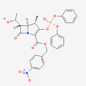 molecular formula C29H27N2O10P B601457 (4-Nitrophenyl)methyl (4S,5R,6S)-3-diphenoxyphosphoryloxy-6-[(1R)-1-hydroxyethyl]-4-methyl-7-oxo-1-azabicyclo[3.2.0]hept-2-ene-2-carboxylate CAS No. 189188-38-3