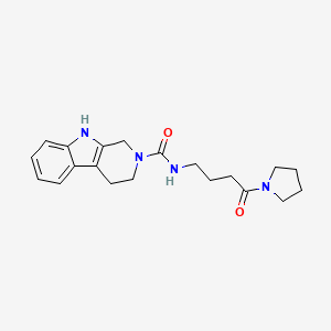 molecular formula C20H26N4O2 B6014592 N-[4-oxo-4-(pyrrolidin-1-yl)butyl]-1,3,4,9-tetrahydro-2H-beta-carboline-2-carboxamide 