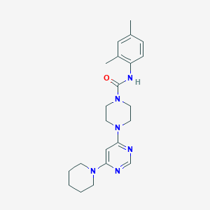 molecular formula C22H30N6O B6014614 N-(2,4-dimethylphenyl)-4-[6-(1-piperidinyl)-4-pyrimidinyl]-1-piperazinecarboxamide 