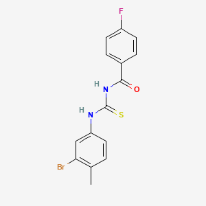 molecular formula C15H12BrFN2OS B6014621 N-[(3-bromo-4-methylphenyl)carbamothioyl]-4-fluorobenzamide 