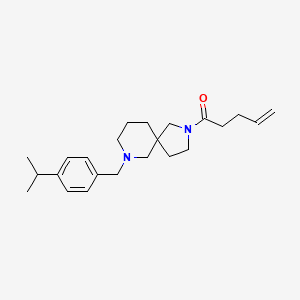 molecular formula C23H34N2O B6014627 1-[9-[(4-Propan-2-ylphenyl)methyl]-2,9-diazaspiro[4.5]decan-2-yl]pent-4-en-1-one 