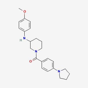molecular formula C23H29N3O2 B6014638 N-(4-methoxyphenyl)-1-[4-(1-pyrrolidinyl)benzoyl]-3-piperidinamine 