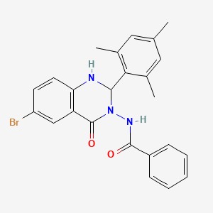 molecular formula C24H22BrN3O2 B6014703 N-(6-bromo-2-mesityl-4-oxo-1,4-dihydro-3(2H)-quinazolinyl)benzamide 