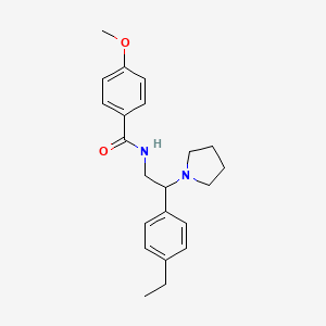 molecular formula C22H28N2O2 B6014758 N-[2-(4-ethylphenyl)-2-(1-pyrrolidinyl)ethyl]-4-methoxybenzamide 
