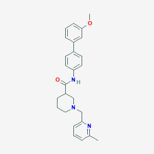molecular formula C26H29N3O2 B6014760 N-(3'-methoxy-4-biphenylyl)-1-[(6-methyl-2-pyridinyl)methyl]-3-piperidinecarboxamide 