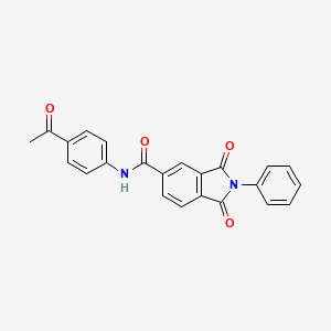 molecular formula C23H16N2O4 B6014801 N-(4-acetylphenyl)-1,3-dioxo-2-phenylisoindole-5-carboxamide 