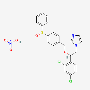 molecular formula C24H20Cl2N2O2S. HNO3 B601484 1-[2-[[4-(Benzenesulfinyl)phenyl]methoxy]-2-(2,4-dichlorophenyl)ethyl]imidazole;nitric acid CAS No. 80639-95-8
