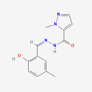 molecular formula C13H14N4O2 B6014850 N'-(2-hydroxy-5-methylbenzylidene)-1-methyl-1H-pyrazole-5-carbohydrazide 