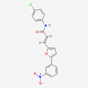 molecular formula C19H13ClN2O4 B6014871 N-(4-chlorophenyl)-3-[5-(3-nitrophenyl)-2-furyl]acrylamide 