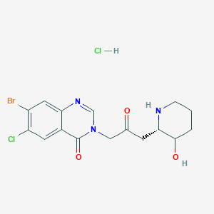 molecular formula C16H18BrCl2N3O3 B601507 Halofuginone hydrochloride CAS No. 1217623-74-9