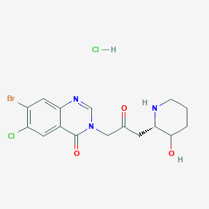 molecular formula C16H18BrCl2N3O3 B601507 Halofuginone Hydrochloride CAS No. 1217623-74-9