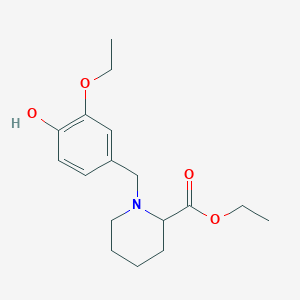 molecular formula C17H25NO4 B6015082 Ethyl 1-[(3-ethoxy-4-hydroxyphenyl)methyl]piperidine-2-carboxylate 