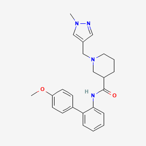 molecular formula C24H28N4O2 B6015100 N-(4'-methoxy-2-biphenylyl)-1-[(1-methyl-1H-pyrazol-4-yl)methyl]-3-piperidinecarboxamide 