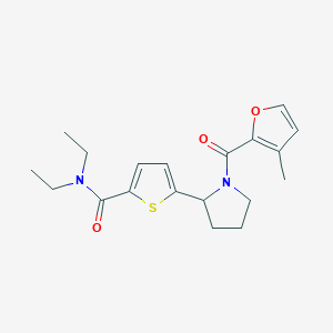 molecular formula C19H24N2O3S B6015152 N,N-diethyl-5-[1-(3-methyl-2-furoyl)-2-pyrrolidinyl]-2-thiophenecarboxamide 