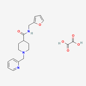 molecular formula C19H23N3O6 B6015214 N-(2-furylmethyl)-1-(2-pyridinylmethyl)-4-piperidinecarboxamide oxalate 