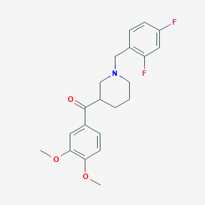 molecular formula C21H23F2NO3 B6015246 [1-(2,4-difluorobenzyl)-3-piperidinyl](3,4-dimethoxyphenyl)methanone 