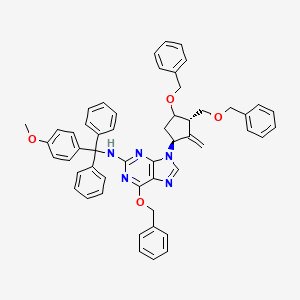 6-(Benzyloxy)-9-((1S,3S)-4-(benzyloxy)-3-((benzyloxy)methyl)-2-methylenecyclopentyl)-N-((4-methoxyphenyl)diphenylmethyl)-9H-purin-2-amine