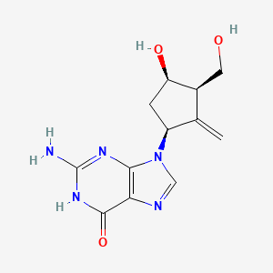 molecular formula C12H15N5O3 B601536 2-氨基-1,9-二氢-9-((1S,3R,4R)-4-羟基-3-(羟甲基)-2-亚甲基环戊基)-6H-嘌呤-6-酮 CAS No. 1367369-80-9