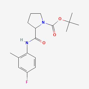 molecular formula C17H23FN2O3 B6015372 tert-butyl 2-{[(4-fluoro-2-methylphenyl)amino]carbonyl}-1-pyrrolidinecarboxylate 