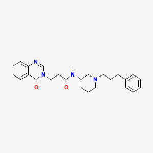 molecular formula C26H32N4O2 B6015388 N-methyl-3-(4-oxoquinazolin-3-yl)-N-[1-(3-phenylpropyl)piperidin-3-yl]propanamide 