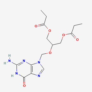 2-((2-Amino-6-oxo-1,6-dihydro-9H-purin-9-yl)methoxy)-propane-1,3-diyl dipropanoate