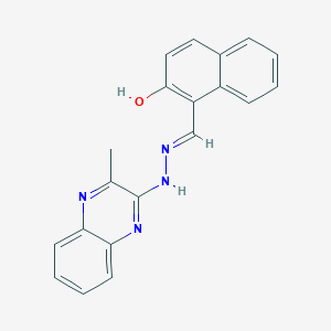 molecular formula C20H16N4O B6015409 2-hydroxy-1-naphthaldehyde (3-methyl-2-quinoxalinyl)hydrazone 