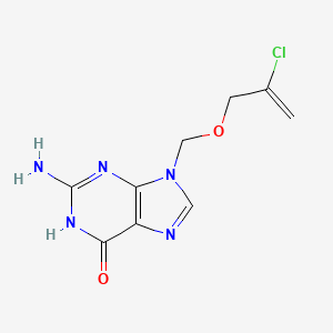 molecular formula C9H10ClN5O2 B601545 9-[[2-Chloroprop-2-en-1-yl)oxy]methyl]guanine CAS No. 1797982-93-4