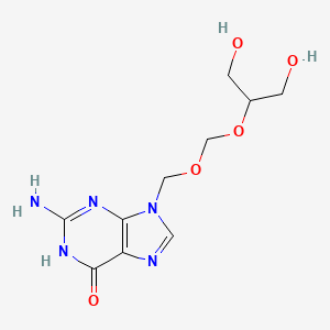 2-Amino-9-(((2-hydroxy-1-(hydroxymethyl)ethoxy)methoxy)methyl)-1,9-dihydro-6H-purin-6-one
